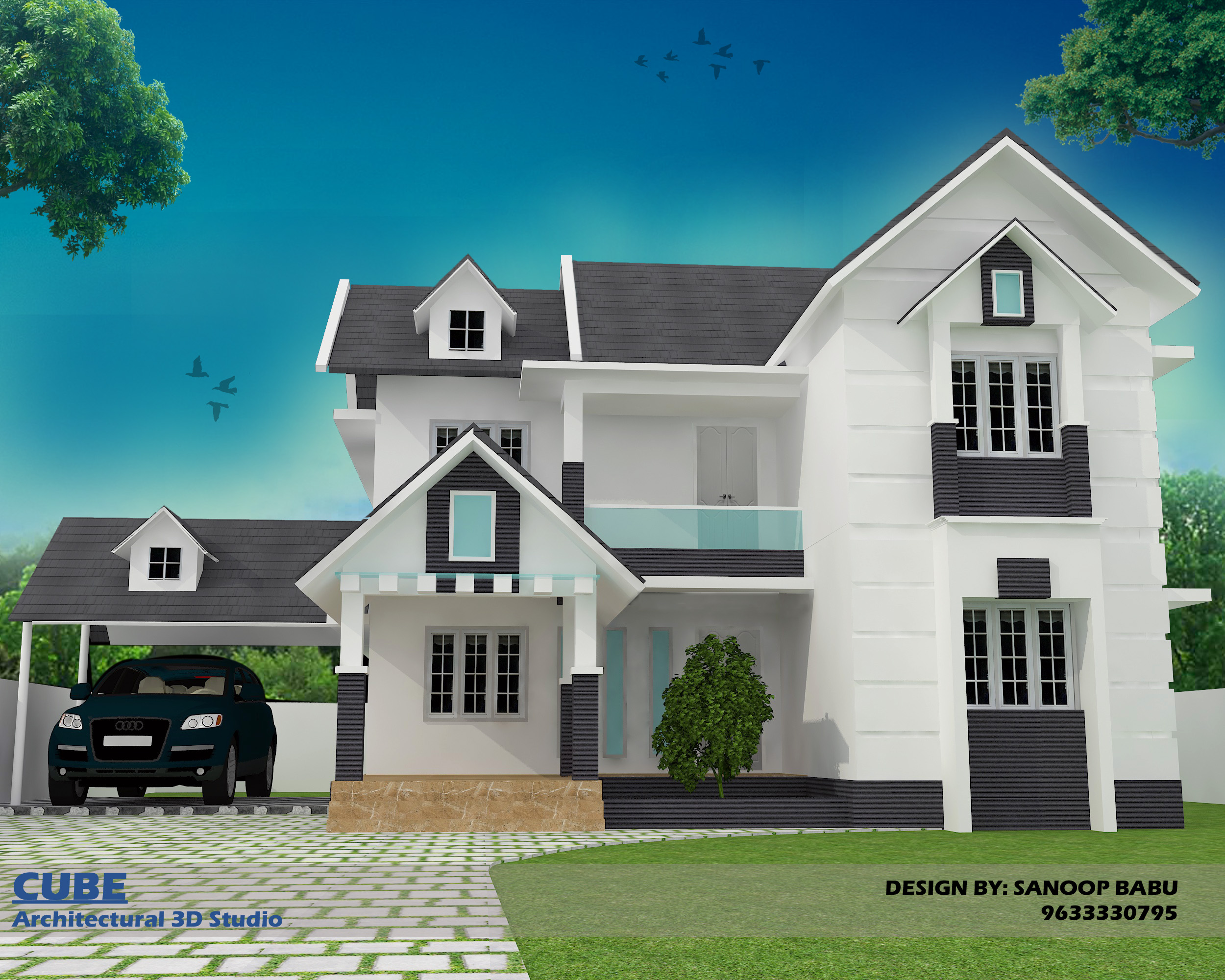 2325 Square Feet Double Floor Home Design