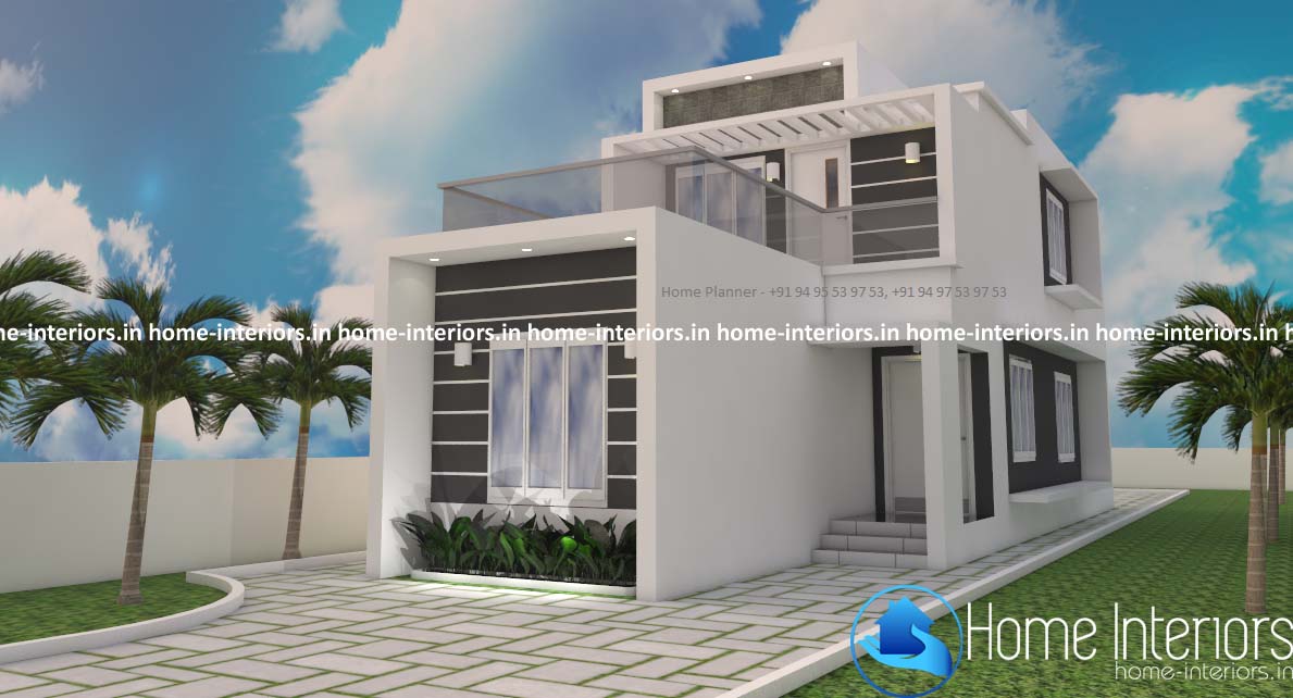 1360 Square Feet Double Floor Budget Home Design