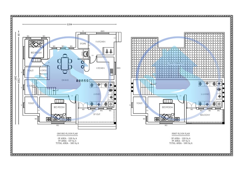 1865 Square Feet Double Floor Contemporary Home Design