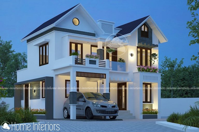 1800 Square Feet Double Floor Contemporary Home Designs