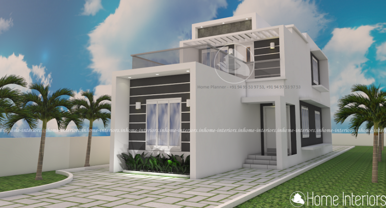 1300 Square Feet Double Floor Contemporary Home Design