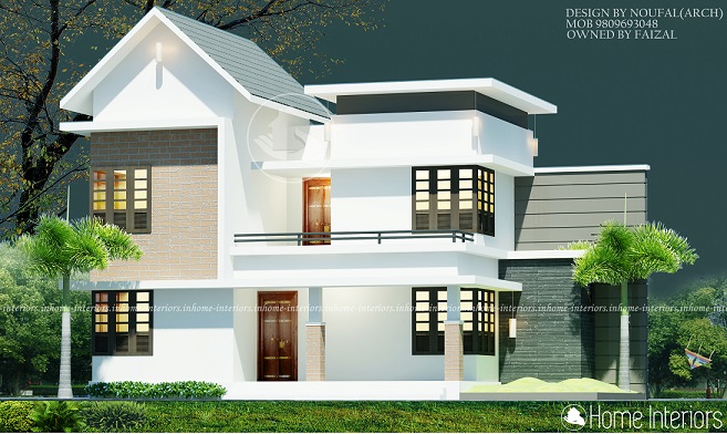 1700 Square Feet Double Floor Contemporary Home Design