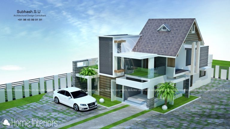 2500 Square Feet Double Floor Contemporary Home Design