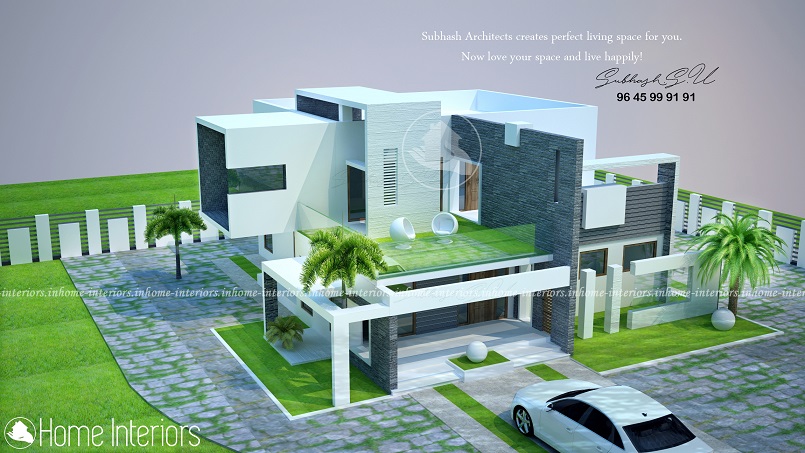 2600 Square Feet Double Floor Contemporary Home Design