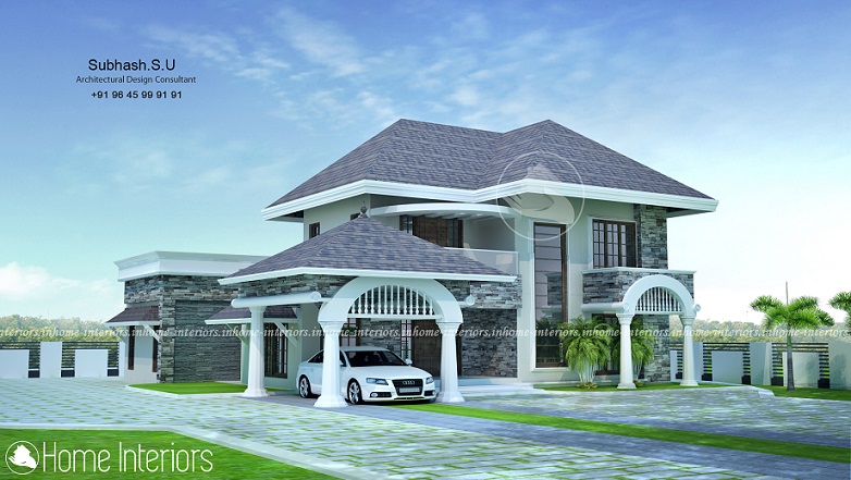 2800 Square Feet Double Floor Contemporary Home Design