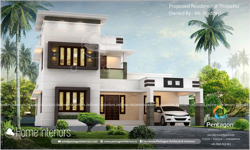 2121 Square Feet Double Floor Contemporary Home Design