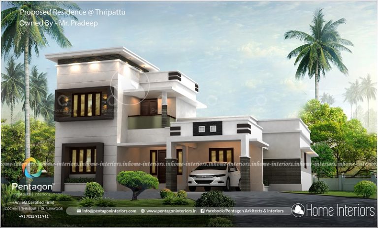 2121 Square Feet Double Floor Contemporary Home Design
