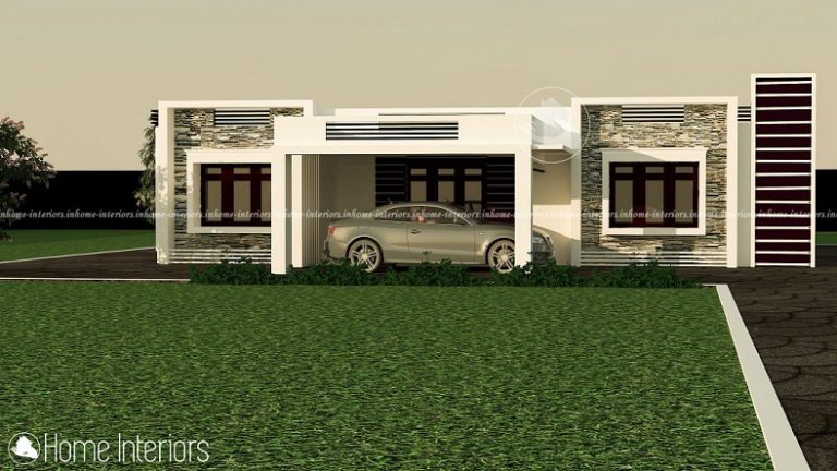 1637 Square Feet Single Floor Contemporary Home Design