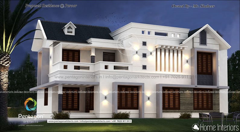 2680 Square Feet Double Floor Contemporary Home Design