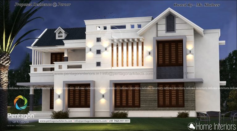 2680 Square Feet Double Floor Contemporary Home Design