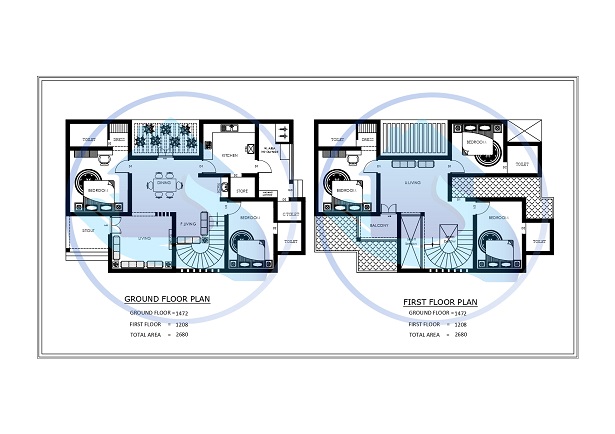 2680 Square Feet Double Floor Contemporary Home Design