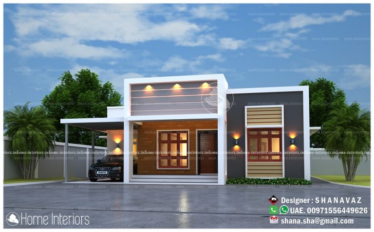 1420 Square Feet Single Floor Contemporary Home Design