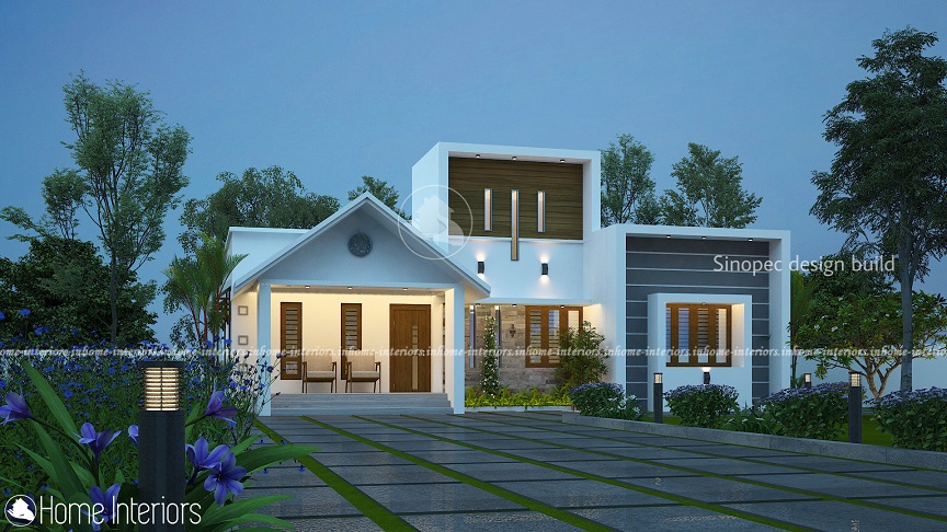 1300 Square Feet Single Floor Contemporary Home Design