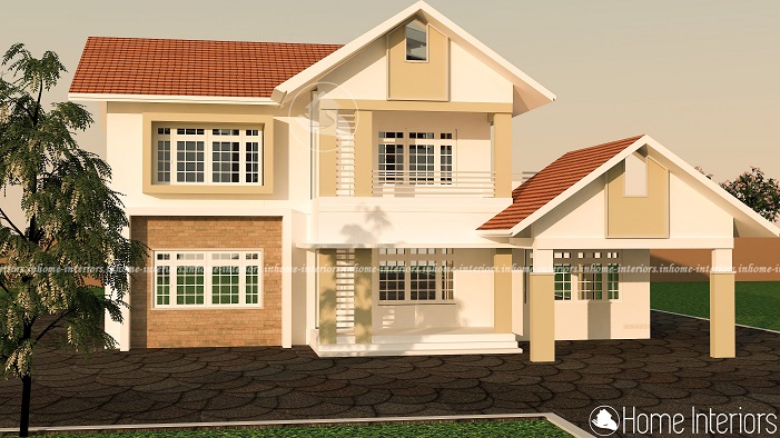 2438 Square Feet Double Floor Contemporary Home Design