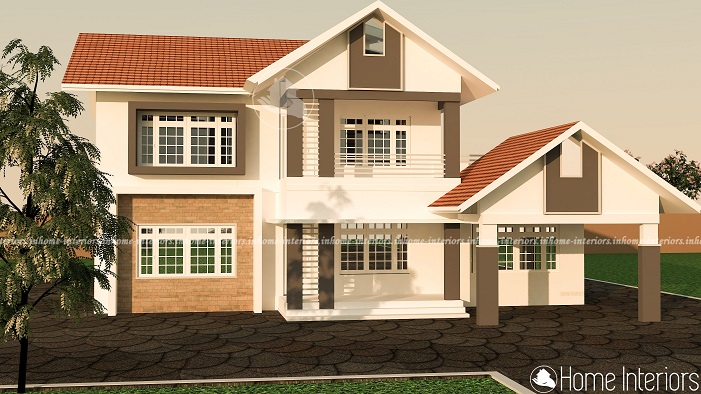 2438 Square Feet Double Floor Contemporary Home Design