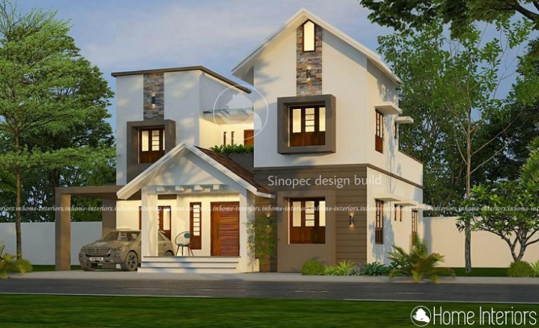 2205 Square Feet Double Floor Contemporary Home Design