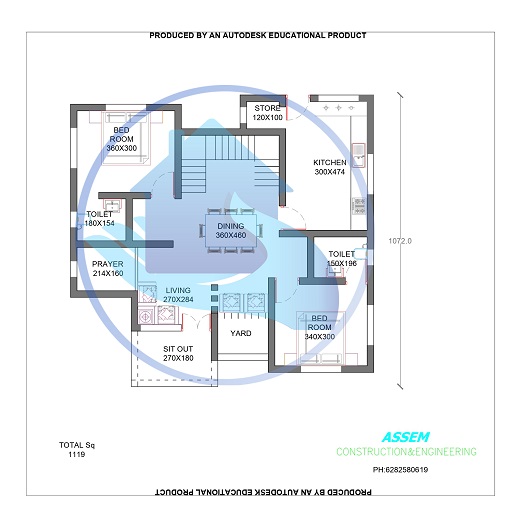 1150 Square Feet Single Floor Contemporary Home Design