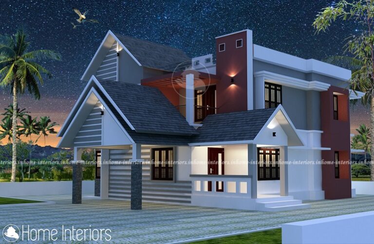 1800 Square Feet Double Floor Modern Home Design
