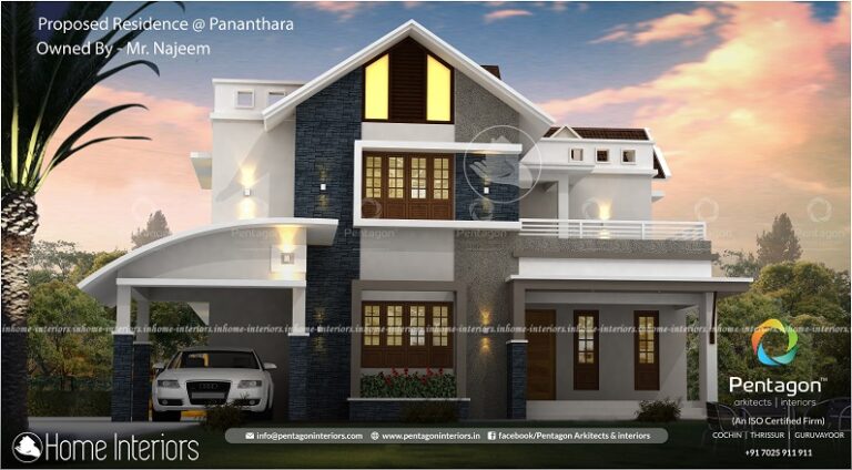 2284 Square Feet Double Floor Contemporary Home Design