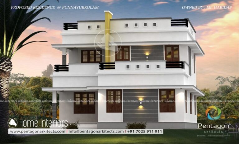 2068 Square Feet Double Floor Contemporary Home Design