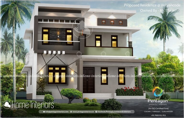 1736 Square Feet Double Floor Contemporary Home Design