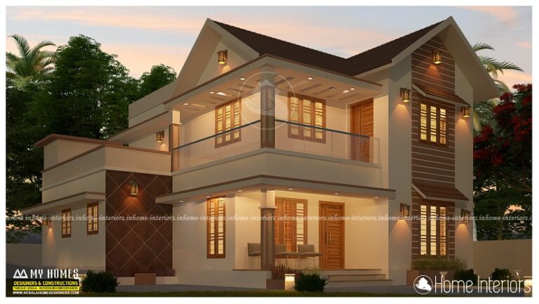 1800 Square Feet 4 BHK Double Floor Kerala Home Design