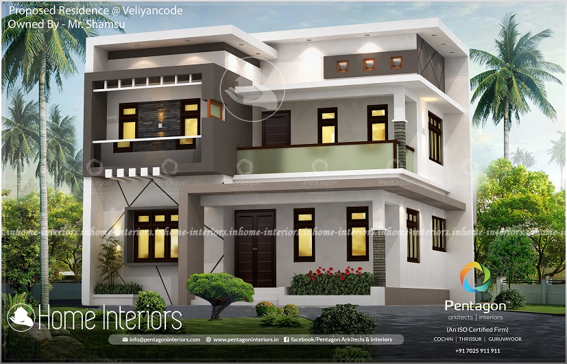 1736 Square Feet Double Floor Contemporary Home Design