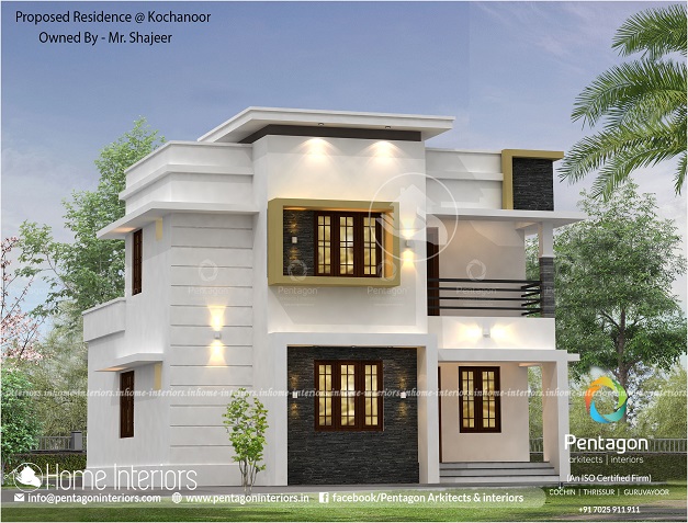 1473 Square Feet Double Floor Contemporary Home Design