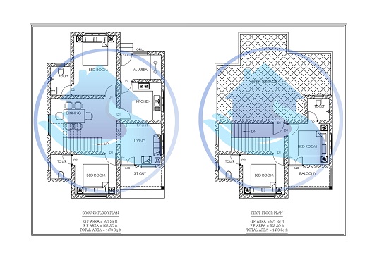 1473 Square Feet Double Floor Contemporary Home Design