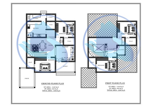 2284 Square Feet Double Floor Contemporary Home Design