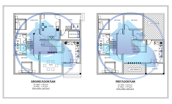 2327 Square Feet Double Floor Contemporary Home Design