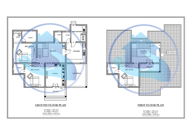 2199 Square Feet Double Floor Contemporary Home Design