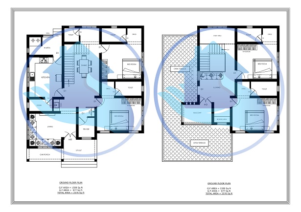2576 Square Feet Double Floor Contemporary Home Design