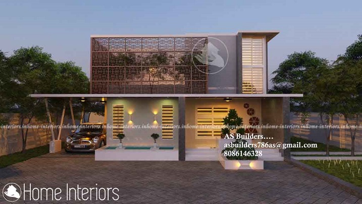 2200 Square Feet Double Floor Contemporary Home Design