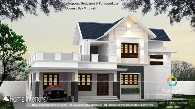 2334 Square Feet Double Floor Contemporary Home Design