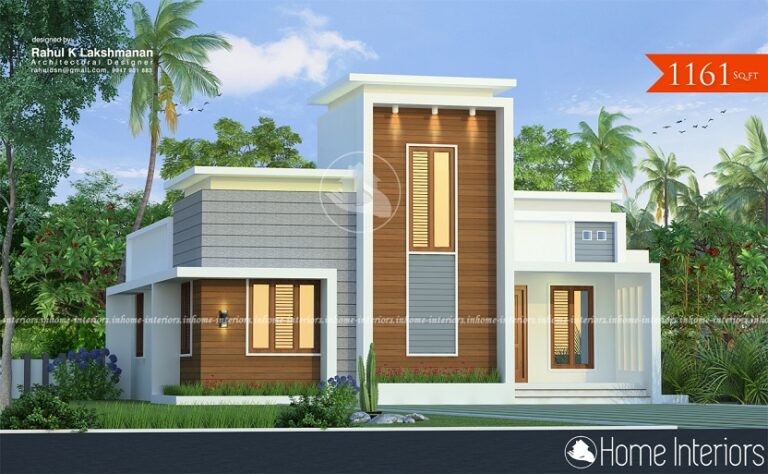 1161 Square Feet Single Floor Contemporary Home Design