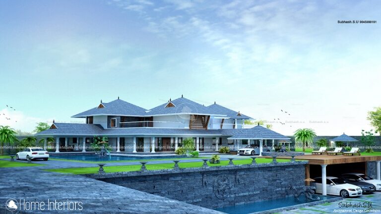4500 Square Feet Contemporary Double Floor Home Design