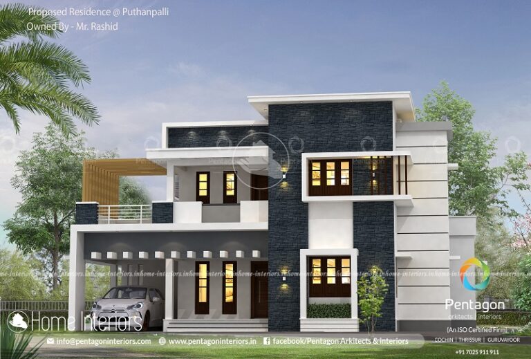 2003 Square Feet Double Floor Modern Home Design