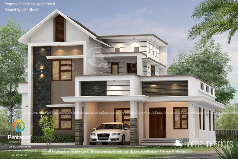 2154 Square Feet Double Floor Contemporary Home Design