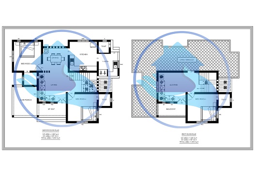 2003 Square Feet Double Floor Modern Home Design