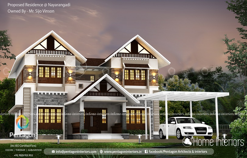 2436 Square Feet Double Floor Contemporary Home Design