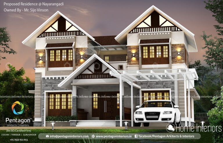 2436 Square Feet Double Floor Contemporary Home Design