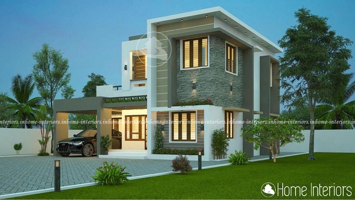 1858 Square Feet Double Floor Contemporary Home Design