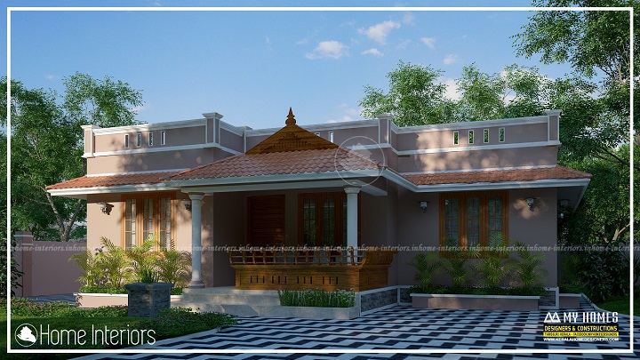 1150 Square Feet Single Floor Low Cost Traditional Home Design