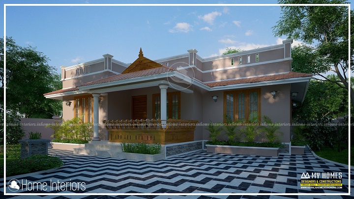 1150 Square Feet Single Floor Low Cost Traditional Home Design