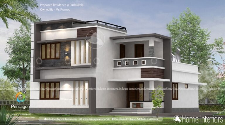 1483 Square Feet Double Floor Contemporary Home Design