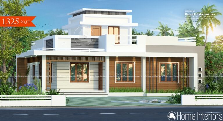 1325 Square Feet Single Floor Contemporary Home Design