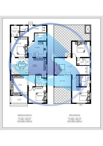 2495 Square Feet Double Floor Contemporary Home Design