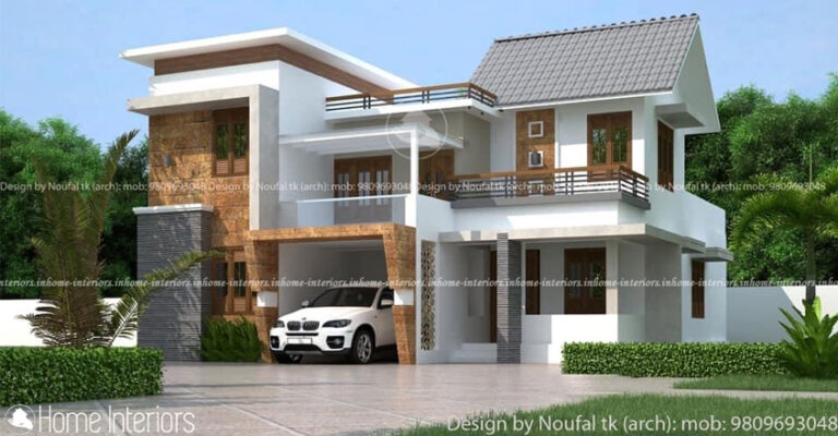 1600 Square Feet Double Floor Low-Cost Home Design