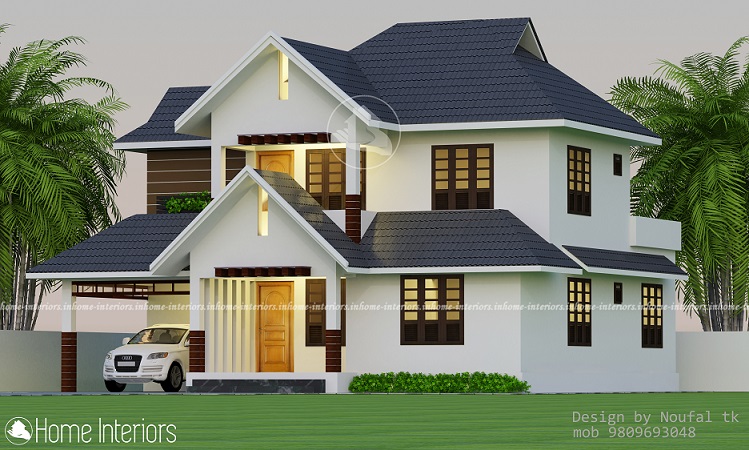 2000 Square Feet Double Floor Low Cost Home Design